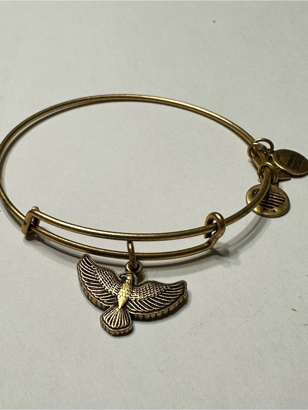 Alex and Ani Gold Eagle Charm Bangle Bracelet - Women Jewelry